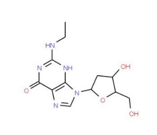 N2-Ethyl-2&prime;-deoxyguanosine (CAS 101803-03-6) - chemical structure image