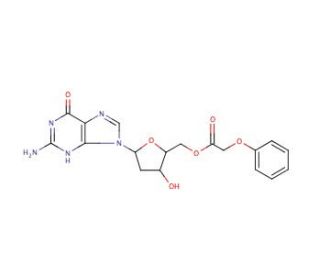 N2-Phenoxyacetyl-2&prime;-deoxyguanosine (CAS 115389-03-2) - chemical structure image