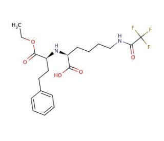 N2-(S)-1-Ethoxycarbonyl-3-phenylpropyl-N8-trifluoroacetyl-L-lysine (CAS 116169-90-5) - chemical structure image
