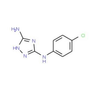 N~3~-(4-chlorophenyl)-1H-1,2,4-triazole-3,5-diamine (CAS 16691-46-6) - chemical structure image