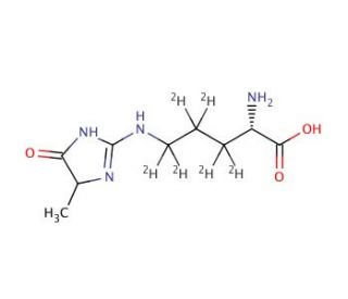 N5-(5-Hydro-5-methyl-4-imidazolon-2-yl) L-Ornithine-d6 - chemical structure image
