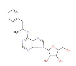 (&minus;)-N6-(2-Phenylisopropyl)adenosine (CAS 38594-96-6) - chemical structure image