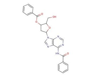 N6,3&prime;-O-Dibenzoyl-2&prime;-deoxyadenosine (CAS 51549-54-3) - chemical structure image