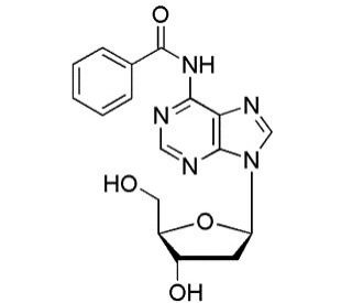 N6-Benzoyl-2&prime;-deoxyadenosine (CAS 4546-72-9) - chemical structure image
