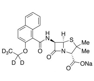 Nafcillin-d5 Sodium Salt (CAS 1356354-25-0) - chemical structure image