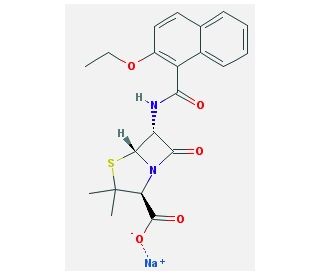 Nafcillin sodium salt (CAS 985-16-0) - chemical structure image
