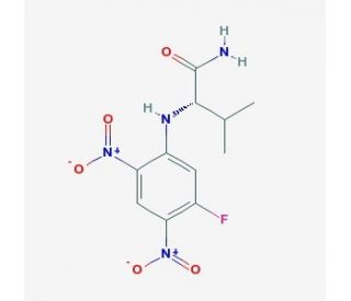 N&alpha;-(2,4-Dinitro-5-fluorophenyl)-L-valinamide (CAS 132679-61-9) - chemical structure image