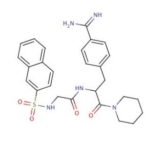 N&alpha;-(2-Naphthalenesulfonylglycyl)-4-amidino-D,L-phenylalaninepiperidide (CAS 86125-48-6) - chemical structure image