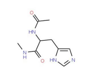 N&alpha;-Acetyl-L-histidine methylamide (CAS 6367-11-9) - chemical structure image
