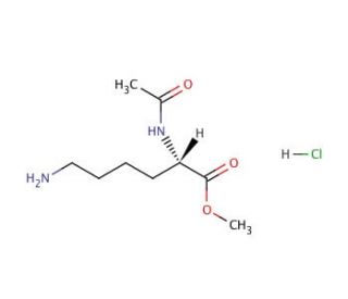 N&alpha;-Acetyl-L-lysine methyl ester hydrochloride (CAS 20911-93-7) - chemical structure image
