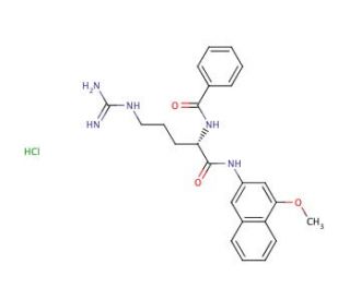 N&alpha;-Benzoyl-L-arginine 4-methoxy-&beta;-naphthylamide hydrochloride (CAS 100900-33-2) - chemical structure image