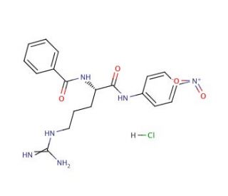 N&alpha;-Benzoyl-L-arginine 4-nitroanilide hydrochloride (CAS 21653-40-7) - chemical structure image