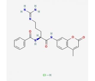 N&alpha;-Benzoyl-L-arginine-7-amido-4-methylcoumarin hydrochloride (CAS 83701-04-6) - chemical structure image