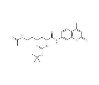 N&alpha;-Boc-N&epsilon;-acetyl-L-lysine 7-amido-4-methylcoumarin (CAS 233691-67-3) - chemical structure image