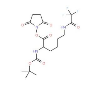 Nalpha-Boc-Nepsilon-trifluoroacetyl-L-lysine N-hydroxysuccinimide ester (CAS 34695-46-0) - chemical structure image