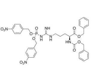 N&alpha;-Carbobenzyloxy-N&omega;-bis-p-nitrobenzylphospho-L-arginine Benzyl Ester (CAS 105975-49-3) - chemical structure image