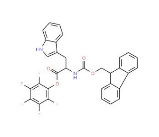 Nalpha-Fmoc-D-tryptophan pentafluorophenyl ester (CAS 136554-94-4) - chemical structure image