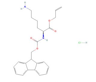 N&alpha;-Fmoc-L-lysine allyl ester hydrochloride - chemical structure image