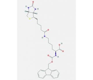 N<sub>&alpha;</sub>-Fmoc-N<sub>&epsilon;</sub>-biotinyl-L-lysine - chemical structure image