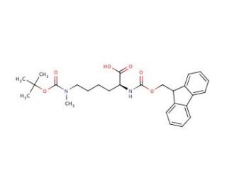 Nalpha-Fmoc-Nepsilon-methyl-Nepsilon-Boc-L-lysine (CAS 951695-85-5) - chemical structure image