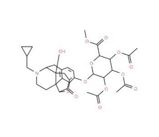 Naltrexone 2,3,4-Tri-O-acetyl-O-&beta;-D-glucuronic Acid Methyl Ester - chemical structure image