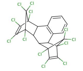 Naphthalene-bis(hexachlorocyclopentadiene) adduct (CAS 5696-92-4) - chemical structure image