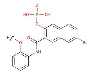 Naphthol AS-BI-phosphate (CAS 1919-91-1) - chemical structure image