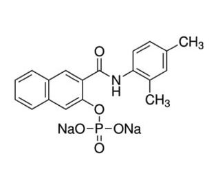 Naphthol AS-MX phosphate disodium salt (CAS 96189-12-7) - chemical structure image