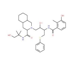 Nelfinavir Hydroxy-tert-butylamide (CAS 213135-56-9) - chemical structure image
