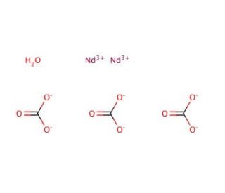 Neodymium(III) carbonate hydrate (CAS 38245-38-4) - chemical structure image