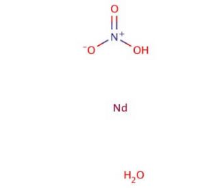 Neodymium(III) nitrate hydrate (CAS 13746-96-8) - chemical structure image