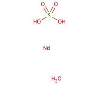 Neodymium(III) sulfate hydrate (CAS 101509-27-7) - chemical structure image