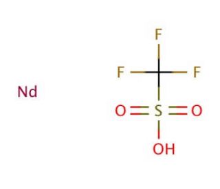 Neodymium(III) trifluoromethanesulfonate (CAS 34622-08-7) - chemical structure image