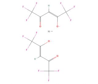 Nickel hexafluoroacetylacetonate trihydrate (CAS 14949-69-0) - chemical structure image