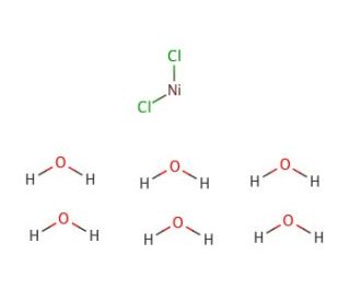 Nickel(II) chloride hexahydrate (CAS 7791-20-0) - chemical structure image