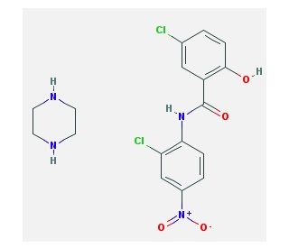 Niclosamide piperazine salt (CAS 34892-17-6) - chemical structure image
