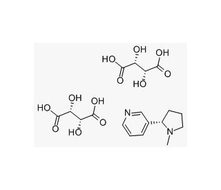 Nicotine Bi-L-(&plus;)-tartrate Dihydrate (CAS 2624-48-8) - chemical structure image
