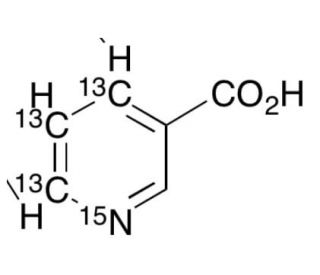 Nicotinic Acid-13C3, 15N (CAS 59-67-6) - chemical structure image
