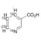 Nicotinic Acid-13C3, 15N (CAS 59-67-6) - chemical structure image