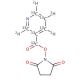 Nicotinic Acid-13C6, d4 N-Hydroxysuccinimide Ester - chemical structure image