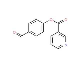 Nicotinic acid 4-formyl-phenyl ester (CAS 15131-72-3) - chemical structure image