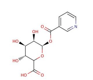 Nicotinic Acid Acyl-&beta;-D-glucuronide (CAS 24719-73-1) - chemical structure image