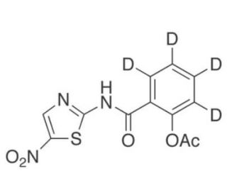 Nitazoxanide-d4 (CAS 55981-09-4) - chemical structure image