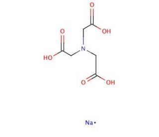 Nitrilotriacetic acid trisodium salt (CAS 5064-31-3) - chemical structure image