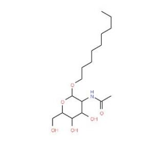 Nonyl 2-acetamido-2-deoxy-b-D-glucopyranoside (CAS 173725-28-5) - chemical structure image