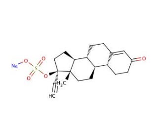 Norethindrone Sulfate Sodium Salt (CAS 19778-24-6) - chemical structure image