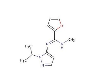 N&prime;-(1-isopropyl-1H-pyrazol-5-yl)-N-methylfuran-2-carboximidamide (CAS 1006463-47-3) - chemical structure image