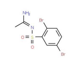 N&prime;-[(2,5-dibromobenzene)sulfonyl]ethanimidamide - chemical structure image