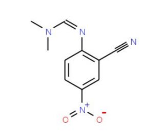 N&prime;-(2-Cyano-4-nitrophenyl)-N,N-dimethyliminoformamide (CAS 39263-34-8) - chemical structure image