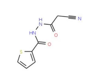 N&prime;-(2-cyanoacetyl)thiophene-2-carbohydrazide - chemical structure image